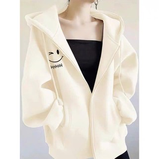 ÁO KHOÁC NỈ FROM RỘNG TAY PHÒNG THÊU MẶT CƯỜI,NÓN TO,CHỐNG NẮNG TỐT,KIỂU DÁNG ĐƠN GIẢN,DỄ MẶC
