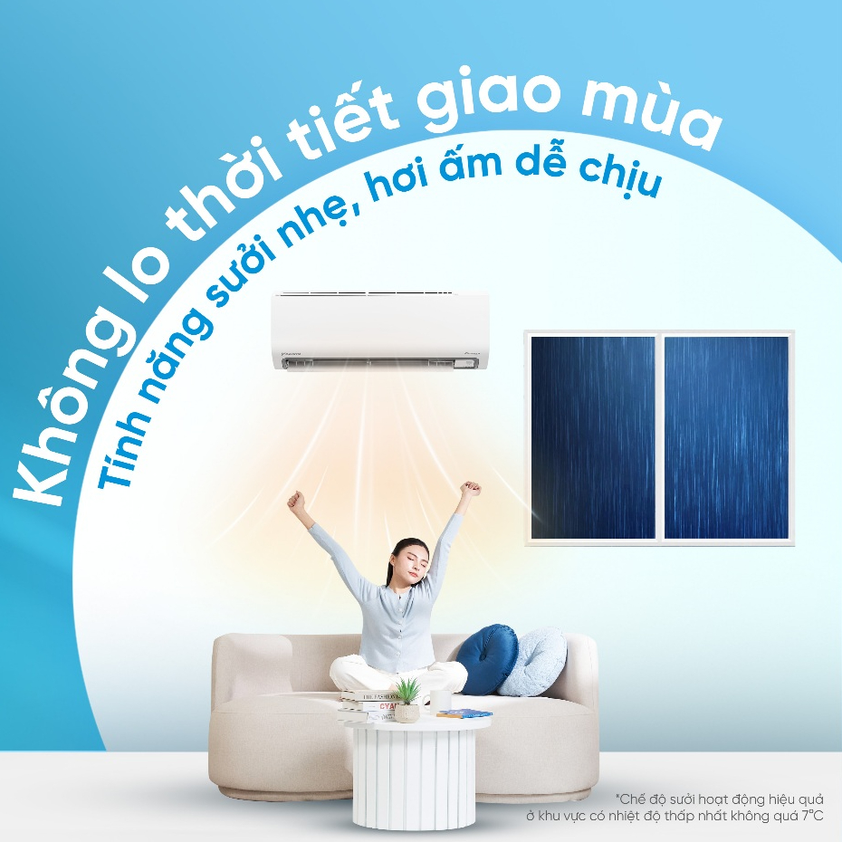 [CHỈ GIAO MIỀN BẮC] Máy lạnh Daikin 1 chiều Inverter 1HP FTHB25ZVMV 9000BTU - tính năng sưởi nhẹ