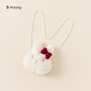 𝐀𝐩𝐫𝐢𝐥 𝐛𝐞́𝐛𝐞́ - MBang Túi đeo chéo thỏ bông nơ đỏ dễ thương cho bé gái diện Tết, Noel