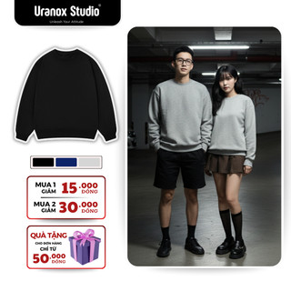 [Nỉ Lông Cáo] Áo sweater cao cấp URANOX, không đổ lông, mềm mịn dày dặn form rộng nam nữ, giữ ấm tốt