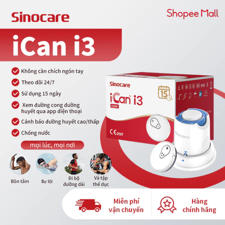 Máy đo đường huyết liên tục Sinocare iCan CGM