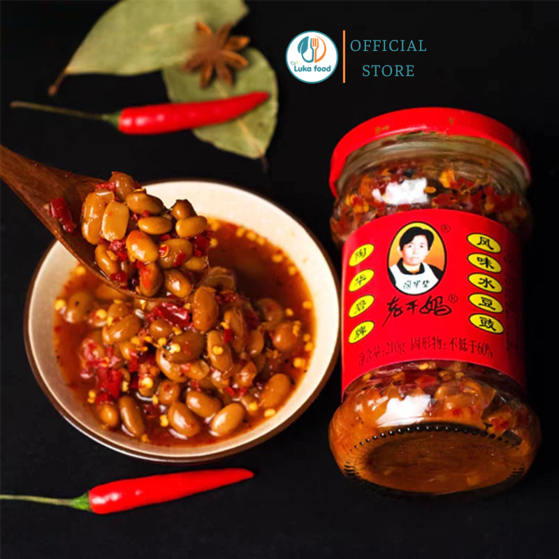 Sốt Đậu Cay Laoganma 210g - Tàu Xì Ngâm Dầu Ớt Chuẩn Vị Tứ Xuyên, Sốt Tàu Xì Thơm Bùi Luka Food
