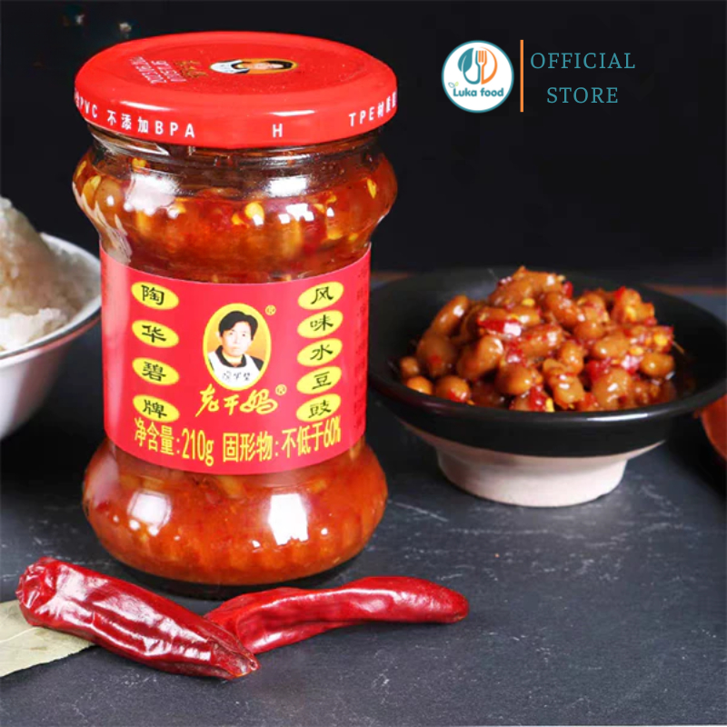 Sốt Đậu Cay Laoganma 210g - Tàu Xì Ngâm Dầu Ớt Chuẩn Vị Tứ Xuyên, Sốt Tàu Xì Thơm Bùi Luka Food