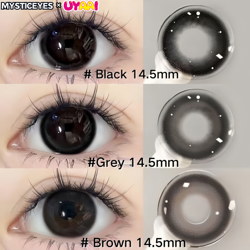 Kính áp tròng màu đen,lens cận 6 tháng có độ (0-4), Lens Missblack,Đường Kính 14.0~14.5mm,Lens Mắt đen(Giá 2 chiếc) | BigBuy360 - bigbuy360.vn