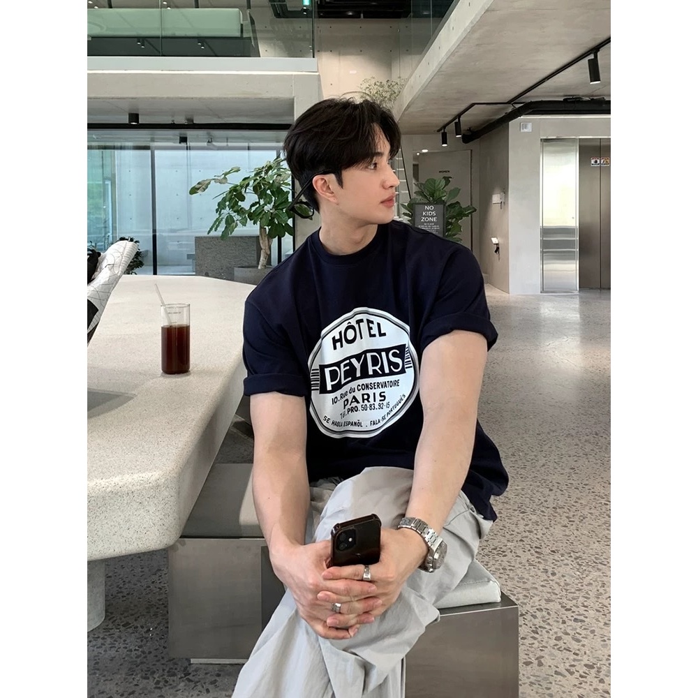 Áo thun Stee Cổ tròn PEYRIS HOTEL Localbrand ICVCVNI Unisex Cotton