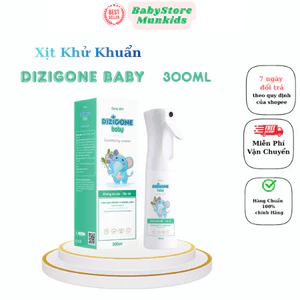 Xịt kháng khuẩn DIZIGONE Baby 300ml - Vệ sinh tay chân, đồ chơi, đồ dùng; phòng bệnh & bảo vệ bé
