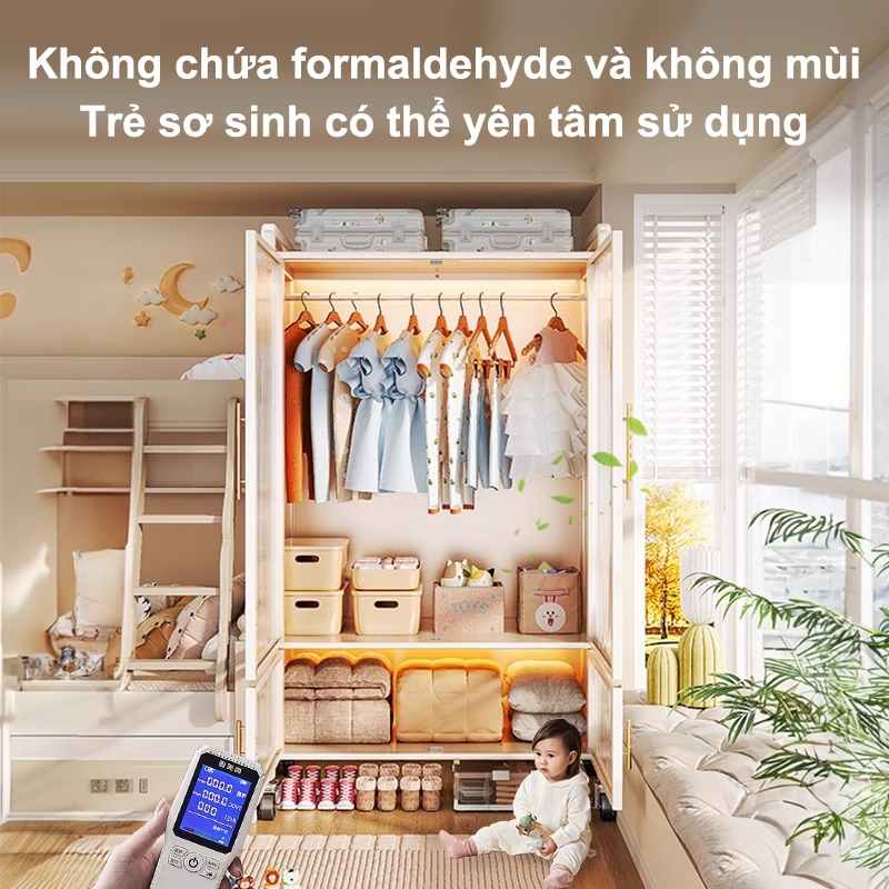 𝐎𝐥𝐢𝐟𝐞 Tủ Quần Áo Chống Bụi Cao Cấptủ Đựng Quần Áo Phòng Ngủ Tủ Quần Áo Lắp Ráp Tủ Lưu Trữ Đa Năng Ổn Định Và Bền Bỉ