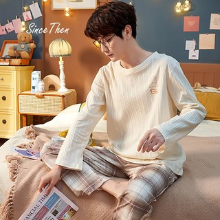 Đồ ngủ nam mặc nhà chất liệu cotton dài tay thoáng khí - Since Then