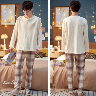 Đồ ngủ nam mặc nhà chất liệu cotton dài tay thoáng khí - Since Then