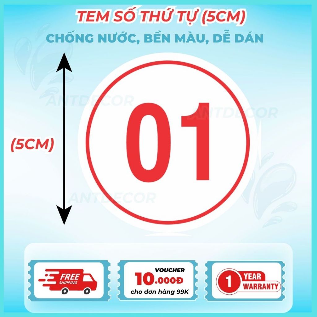 Tem Dán (5cm) Số Từ 1 đến 200 – Giải Pháp Đánh Số Nhanh Chóng và Hiệu Quả