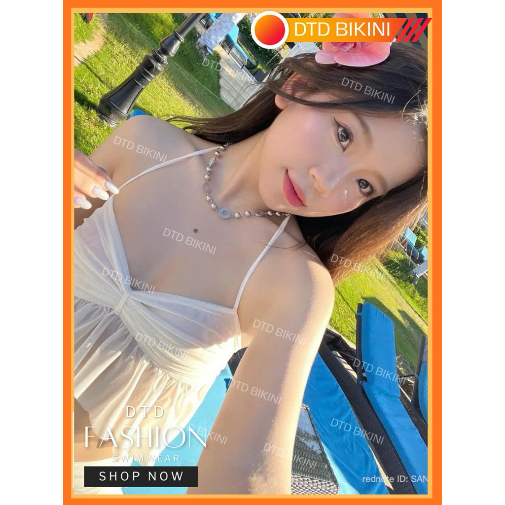 DTD BIKINI – Đồ bơi nữ 2 mảnh phối voan trắng, dáng tiểu thư nhẹ nhàng, tôn dáng đẹp