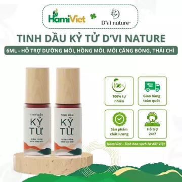 Tinh dầu kỷ tử DVi nature dưỡng môi, hồng môi, nuôi tế bào non, đào thải chì, môi căng bóng hồng hào