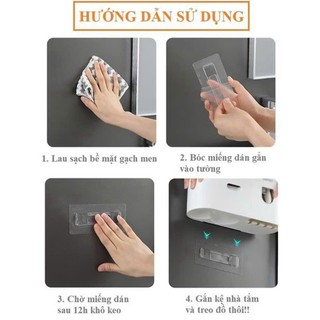 Miếng Dán Thay Thế Cho Kệ Nhà Tắm Ecoco, Oenon, Bộ Đựng Kem, Hộp Đựng Giấy Vệ Sinh, Keo Dán Kệ Đựng Bàn Chải.