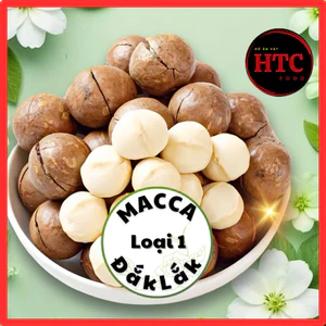 Hạt macca sấy nứt vỏ HTC Food, mắc ca Daklak loại 1, ngũ cốc dinh dưỡng cho mẹ bầu, ăn kiêng, 500g