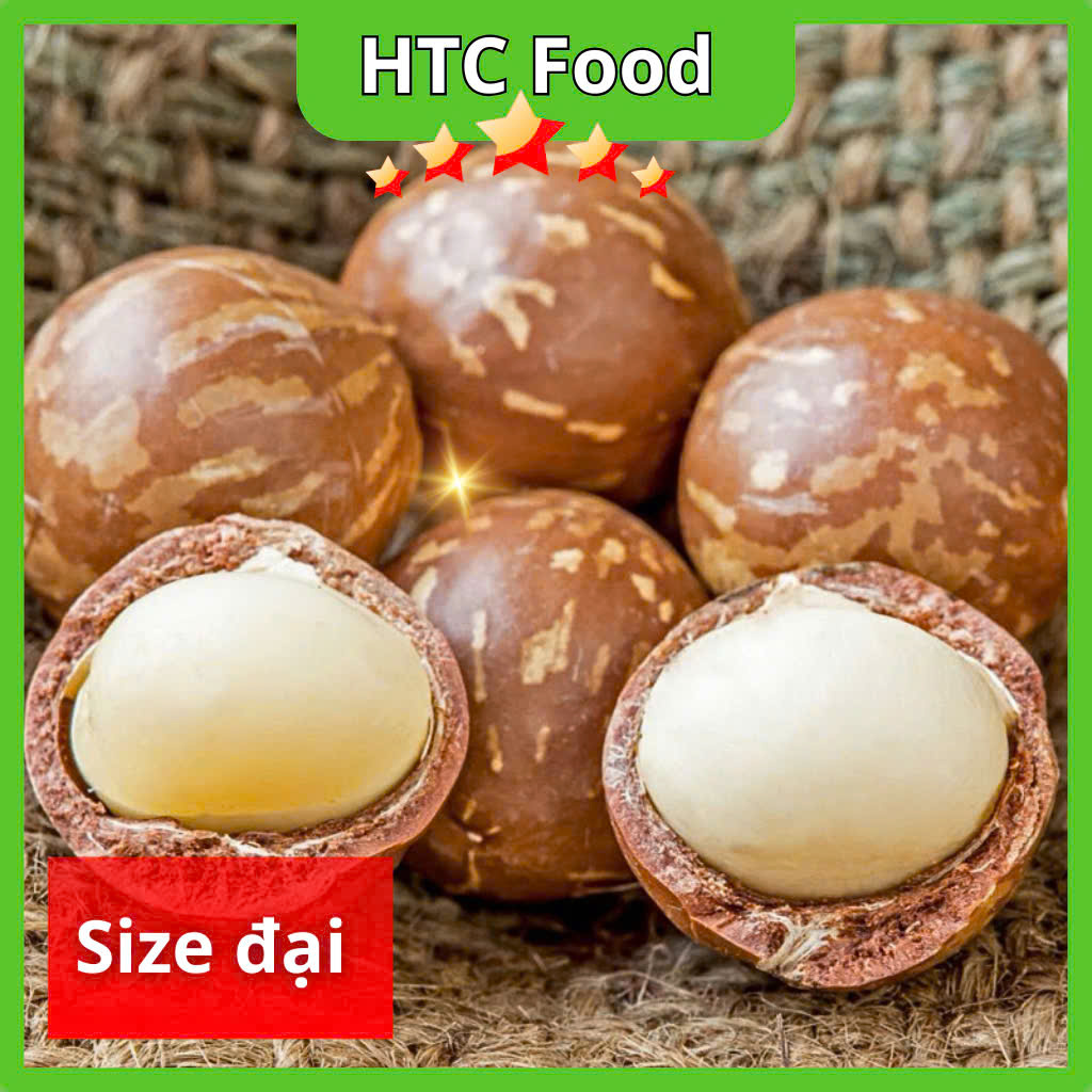 Hạt macca sấy nứt vỏ HTC Food, mắc ca Daklak loại 1, ngũ cốc dinh dưỡng cho mẹ bầu, ăn kiêng, 500g
