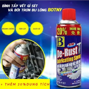 Dung Dịch Bôi Trơn Phá Rỉ Sét Bảo Vệ Bề Mặt Kim Loại Botny De-Rust 400ml
