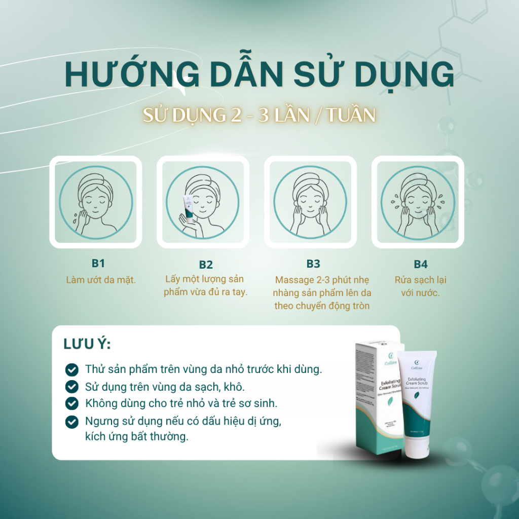 Tẩy Tế Bào Chết Celline Exfoliating Cream Srcub vật lý Cho Da Mặt 50g - Skincare Làm Đẹp Da