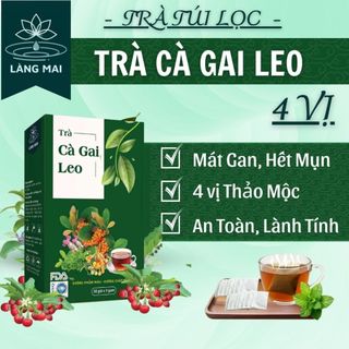 Trà Cà Gai Leo - Làng Mai - 4 vị Thảo Dược. Làm Mát Gan, sạch mụn, da sáng, Dạng Túi Lọc Tiện Lợi Dễ Uống. Hộp 30 gói