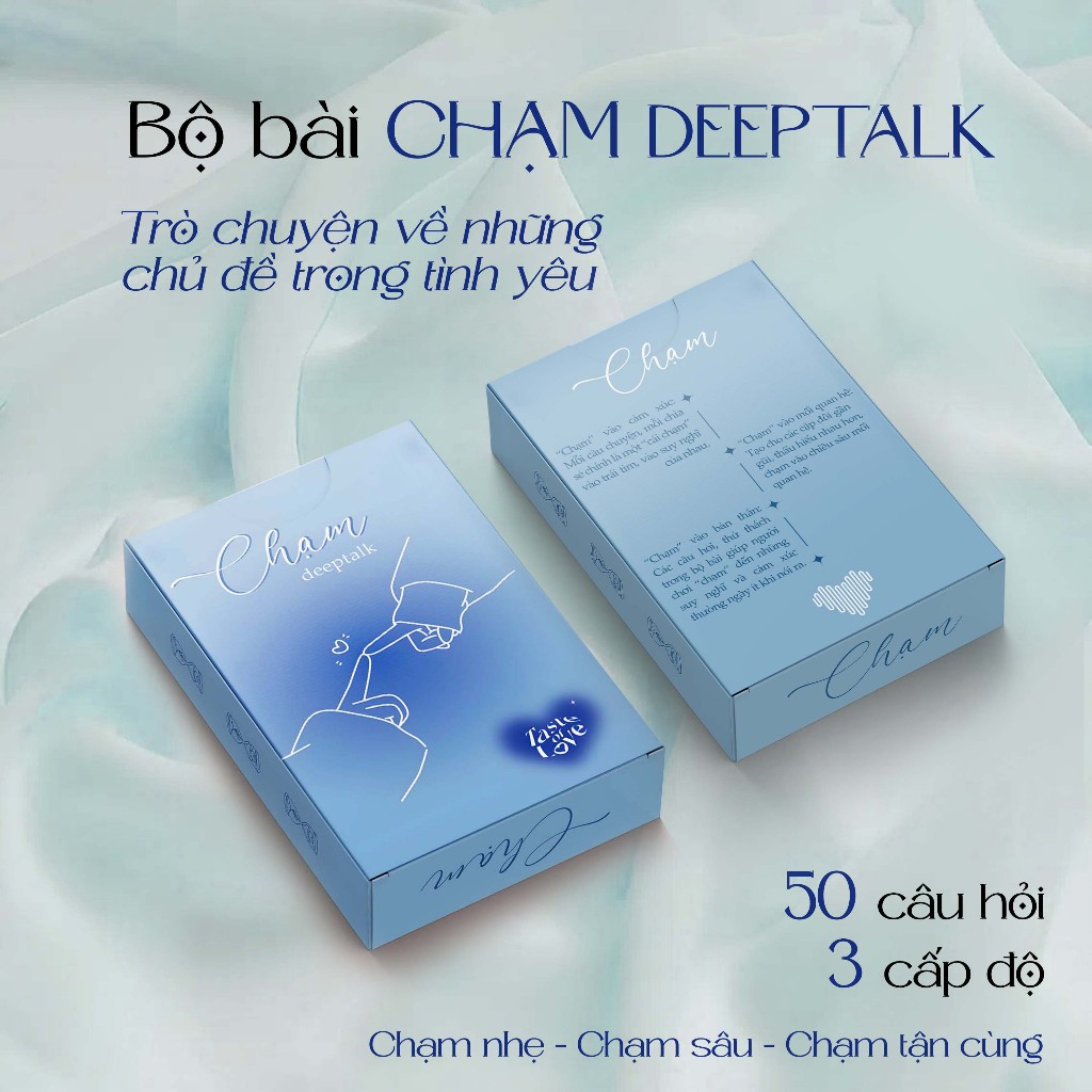 Bộ Bài Chạm Deeptalk Bài Tình Yêu Boardgame Dành Cho Cặp Đôi Câu Hỏi Giúp Thấu Hiểu Cảm Xúc 3 Cấp Độ