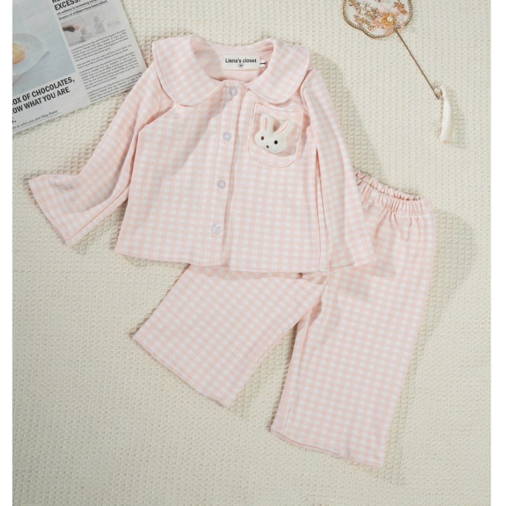 Set Pijama Quần Áo Dài Tay Chất Len Cao Cấp Mặc Mùa Đông Cho Bé Gái Liena's CLoset PJ02