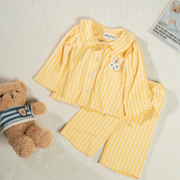 Set Pijama Quần Áo Dài Tay Chất Len Cao Cấp Mặc Mùa Đông Cho Bé Gái Liena's CLoset PJ02