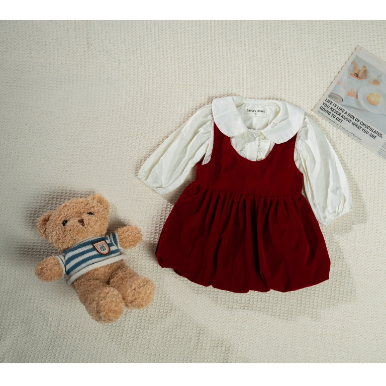 Váy Kèm Áo Noel Xinh Xắn Thiết Kế Dễ Thương Giúp Bé Tỏa Sáng Khi Đi Chơi Lễ Hội Liena's Closet SV01