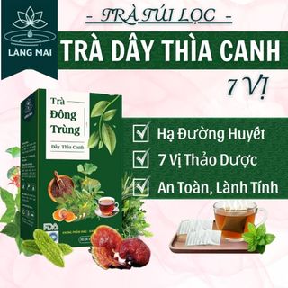 Trà Đông Trùng Dây Thìa Canh - Làng Mai - 7 Vị Thảo Dược Giúp Ổn Định Đường Huyết, An Toàn Lành Tính