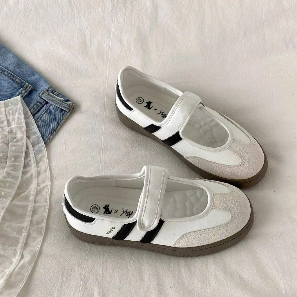 Giày Thể Thao Nữ CIRA 1 Quai Dán Đế Bệt Basic Dễ Đi Thoải Mái Có 3 Màu Kem Trắng Đen Đỏ Size 36-40 | Tiệm giày Quỳnh Anh