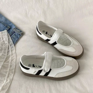 Giày Thể Thao Nữ CIRA 1 Quai Dán Đế Bệt Basic Dễ Đi Thoải Mái Có 3 Màu Kem Trắng Đen Đỏ Size 36-40 | Tiệm giày Quỳnh Anh