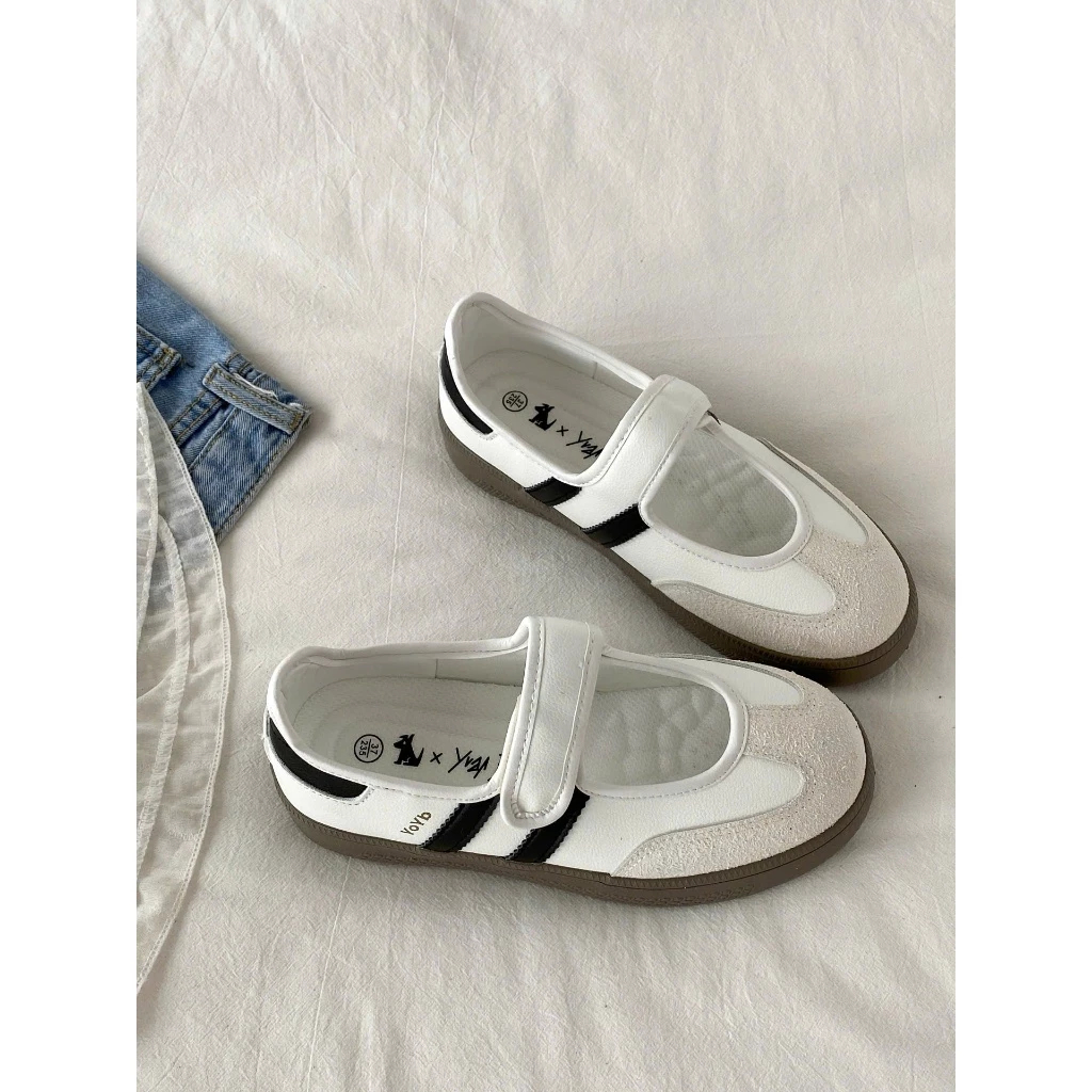Giày Thể Thao Nữ CIRA 1 Quai Dán Đế Bệt Basic Dễ Đi Thoải Mái Có 3 Màu Kem Trắng Đen Đỏ Size 36-40 | Tiệm giày Quỳnh Anh