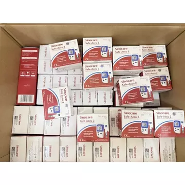 [TẶNG 50 KIM] Que test đường huyết Sinocare Safe-Accu 2 (Hộp 50 que) dùng cho máy Sinocare
