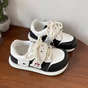 Giày Thể Thao Nữ HANA Độn Đế Quai Dán Basic Cute 3 Màu Đen Kem Hồng [HÀNG LOẠI 1 – Tặng Dây Ren] _ Tiệm giày Quỳnh Anh
