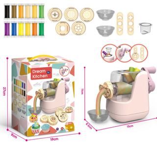 Bộ đồ chơi máy làm kem, máy làm mỳ bằng đất nặn quà tặng bé gái yêu thích HT Toys
