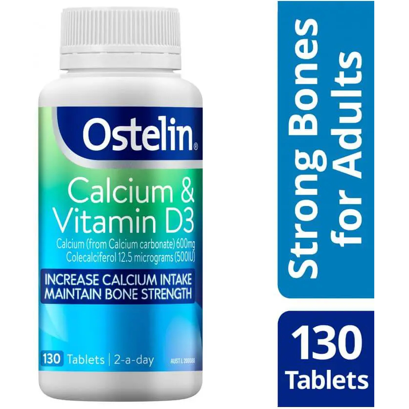 [TEM CHEMIST] Calcium & Vitamin D3, Canxi bầu úc Ostelin, Canxi sau sinh 130 viên-275 viên-300 viên