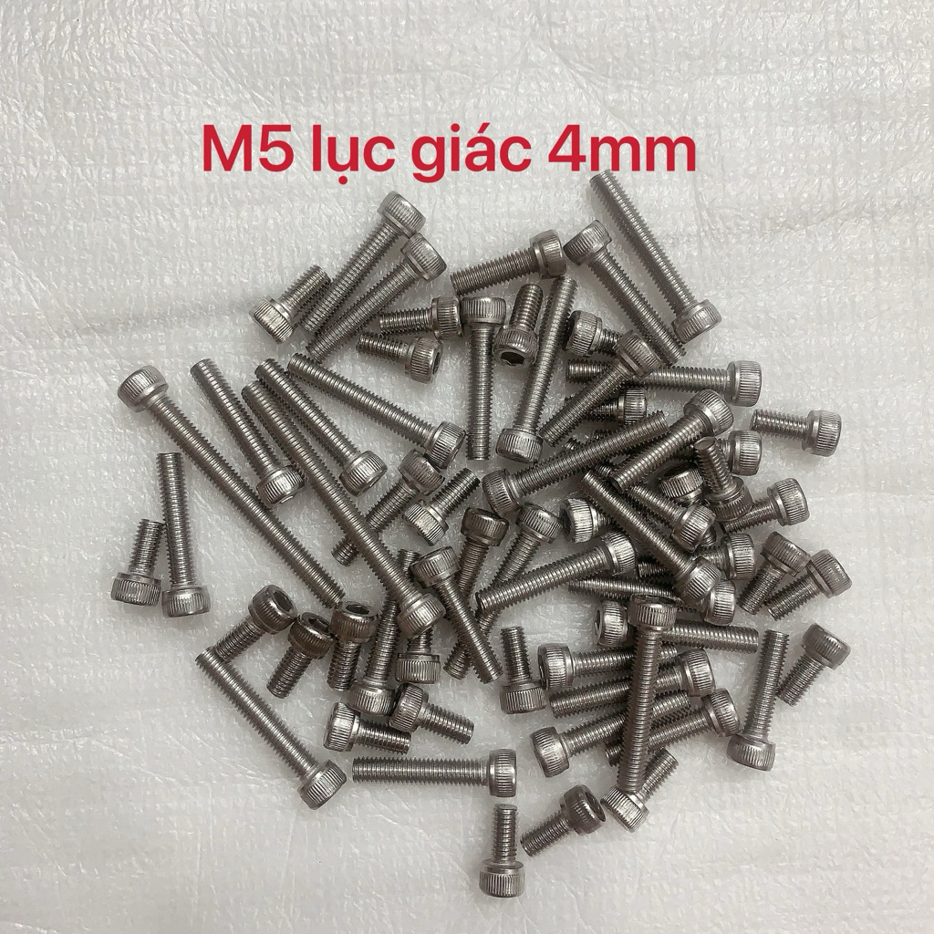Combo 5 Ốc Bulong Inox M5 5li đầu lục giác âm đủ kích cỡ 5li10mm đến ...
