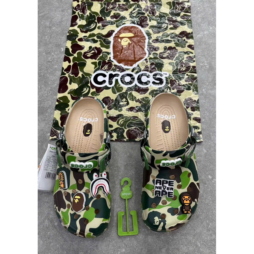 ⚡️[Hight Quality] Dép Sục Nam Nữ 1ape X Cro11 Classic  C1og ABC - Điểm Nhấn Kèm Charm Màu Sắc Loại 1 Street Wear