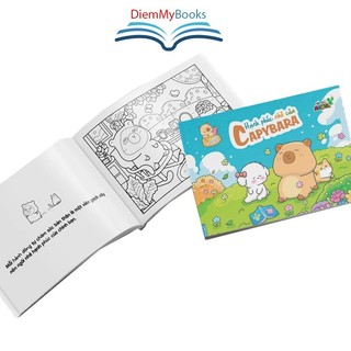 Sách Tô Màu Hạnh Phúc Nhỏ Của Capybara 64 Trang 31 Chủ Đề, Sách Tô Màu Cho Bé Thư Giãn Sáng Tạo