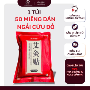 1 túi 50 miếng dán ngải cứu giảm đau vai gáy, cơ bắp hàng loại 1 model nội địa trung