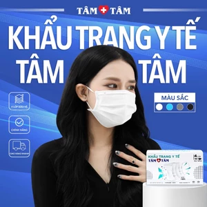 Hộp 50 cái khẩu trang y tế 4 lớp bảo vệ TÂM TÂM, ngăn ngừa bụi bẩn