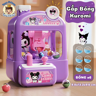 Máy Gắp Bóng Mini Pony,Monsters,Kuromi,Khủng Long Đáng Yêu Có Sẵn 6 Bóng, Chất Liệu Nhựa ABS Cho Bé Vui Chơi Thỏa Thích