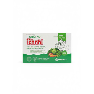 Chất xơ ích nhi, cốm chất xơ hòa tan cho bé, giảm táo bón, đầy hơi, chướng bụng, khó tiêu - Hộp 20 gói