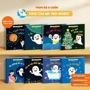 Ehon - Con Ma Tinh Nghịch (Bộ 8 Cuốn) - Phát Triển Trí Tưởng Tượng Và Cảm Xúc Tích Cực Cho Bé 0-6 Tuổi