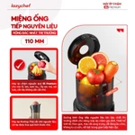 Máy Ép Chậm Nguyên Quả Lazychef 3S Premium 200W - Ép trái cây, Miệng Ép 110mm, Làm Kem, Tặng Bình Xịt  Cỏ Cây Hoa Lá — ảnh 4