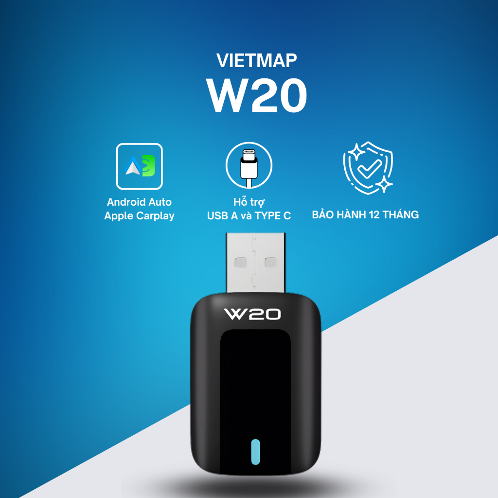 Thiết bị chuyển đổi Carplay Android Auto không dây Vietmap W20 | Shopee ...