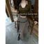 Chân váy caro dáng dài tà bất đối xứng phối tua rua vintage thời trang nữ | KHAO Boutique