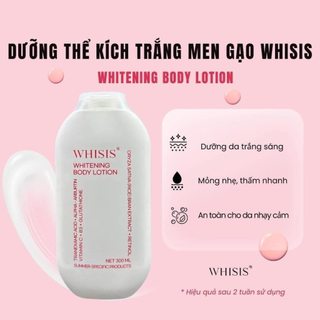 Kem Dưỡng Thể Whisis Whitening Body Lotion Mẫu Mới Dưỡng Trắng Cấp Ẩm Da Body Mềm Mịn 300ml - Bebeau