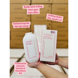 Kem Dưỡng Thể Whisis Whitening Body Lotion Mẫu Mới Dưỡng Trắng Cấp Ẩm Da Body Mềm Mịn 300ml - Bebeau
