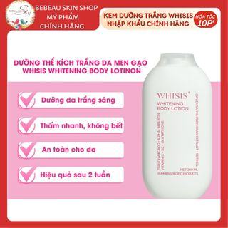 Kem Dưỡng Thể Whisis Whitening Body Lotion Mẫu Mới Dưỡng Trắng Cấp Ẩm Da Body Mềm Mịn 300ml - Bebeau