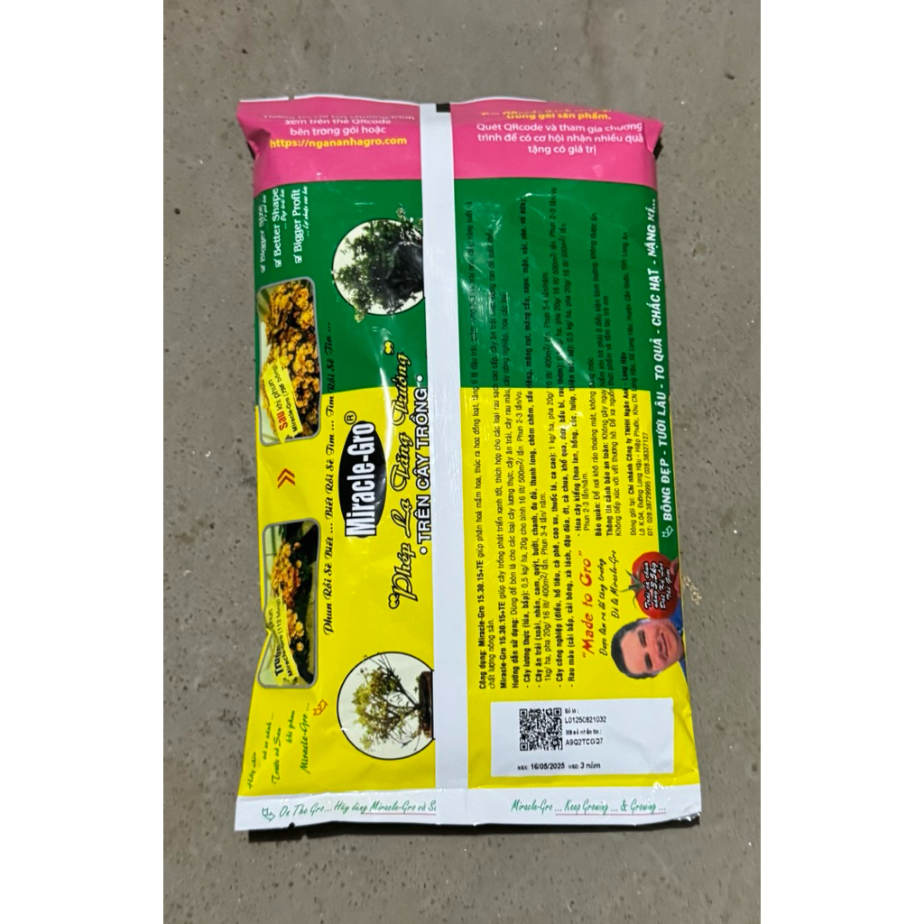 Miracle Gro 15-30-15 nhập Mỹ chính hãng gói 500gr