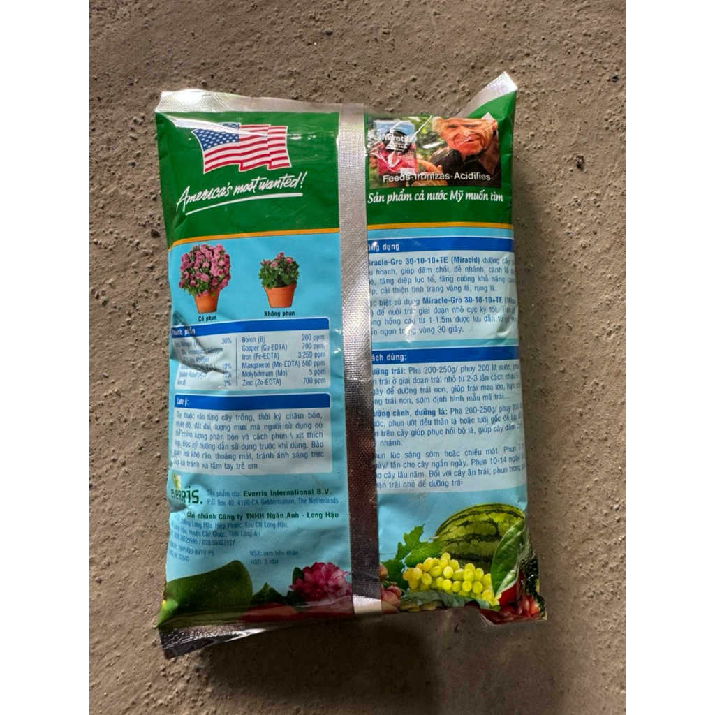 Miracle Gro 30-10-10 nhập Mỹ chính hãng gói 500gr